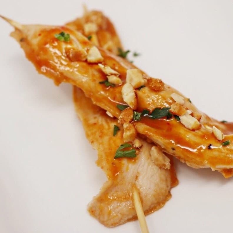 Chicken satay skewers